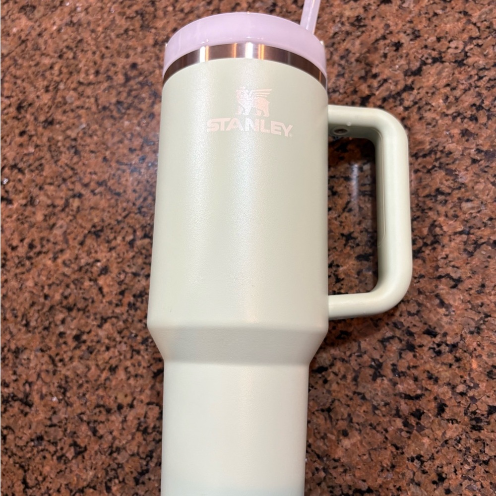 Stanley Light Green Travel Mug with Handle